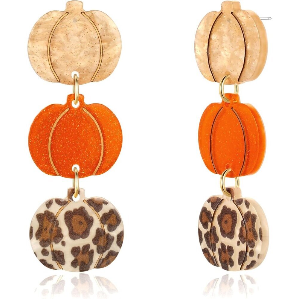 Halloween Earrings for Women Cute Pumpkin Dangle Earrings Candy Corn Earrings Fu